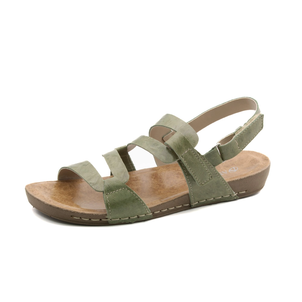 Sandália Flatform Goa em Couro Crush Mist - 14269CMT