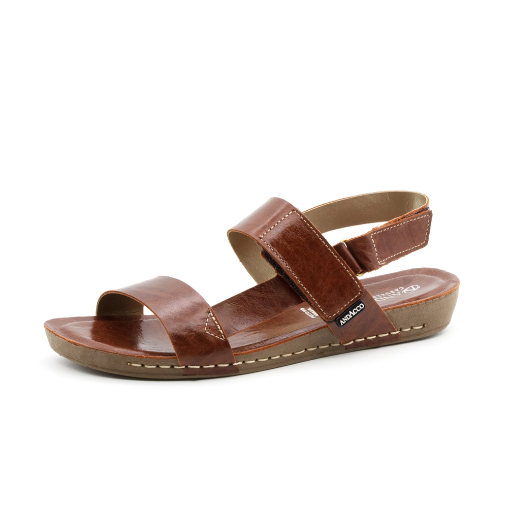Sandália Flatform Goa em Couro Crush Rust - 14255CR