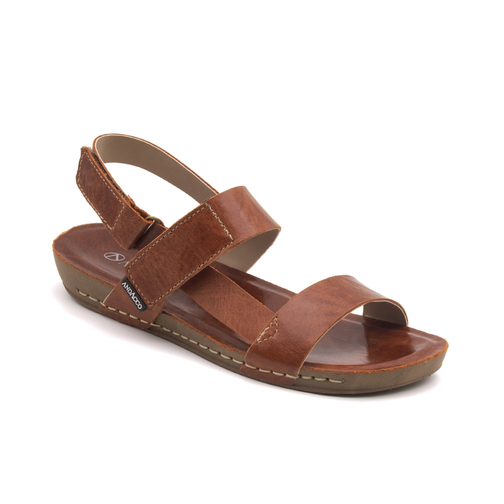 Sandália Flatform Goa em Couro Crush Rust - 14255CR