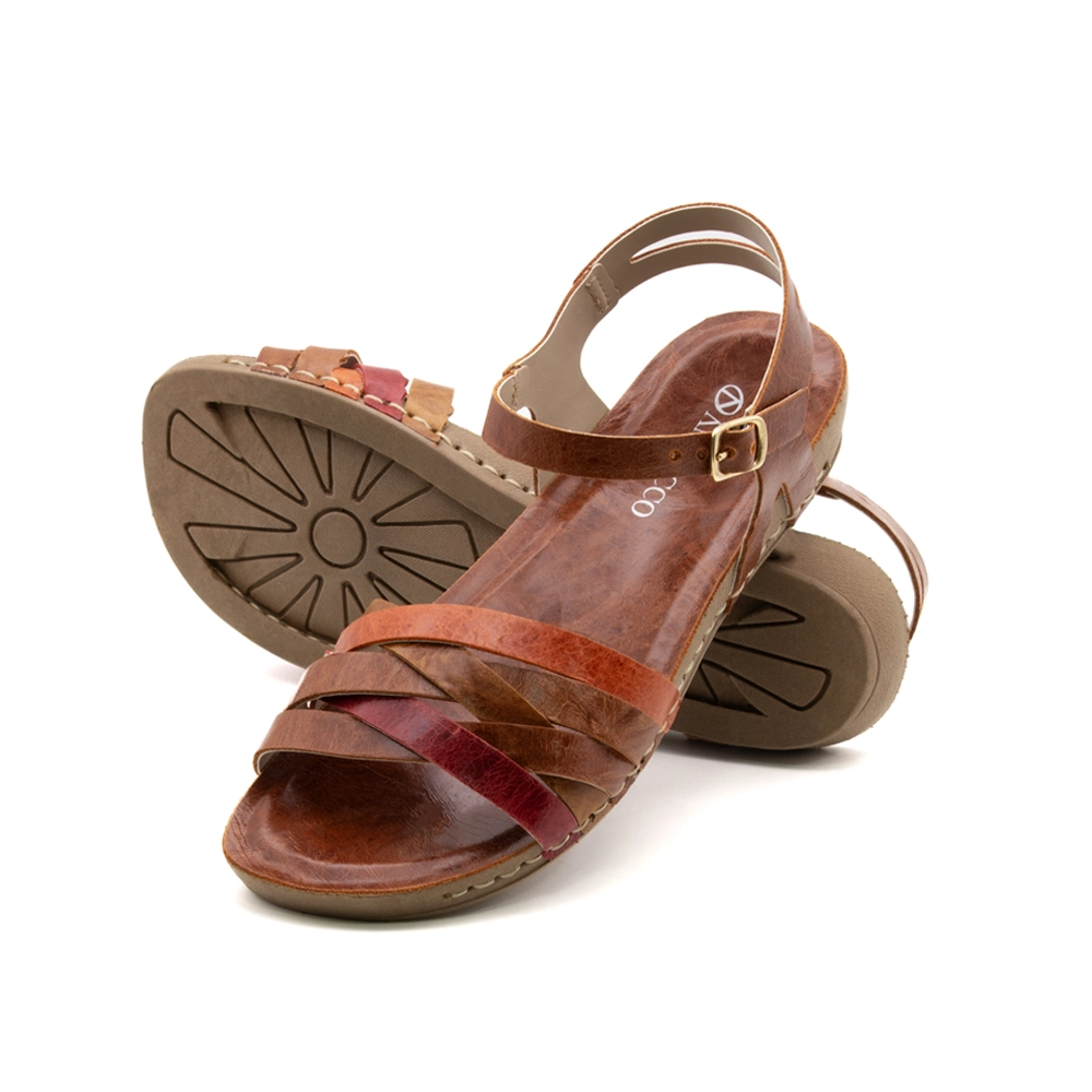 Sandália Flatform Goa em Couro Crush Rust - 14297CR Sandália Flatform Goa em Couro Crush Rust - 14297CR