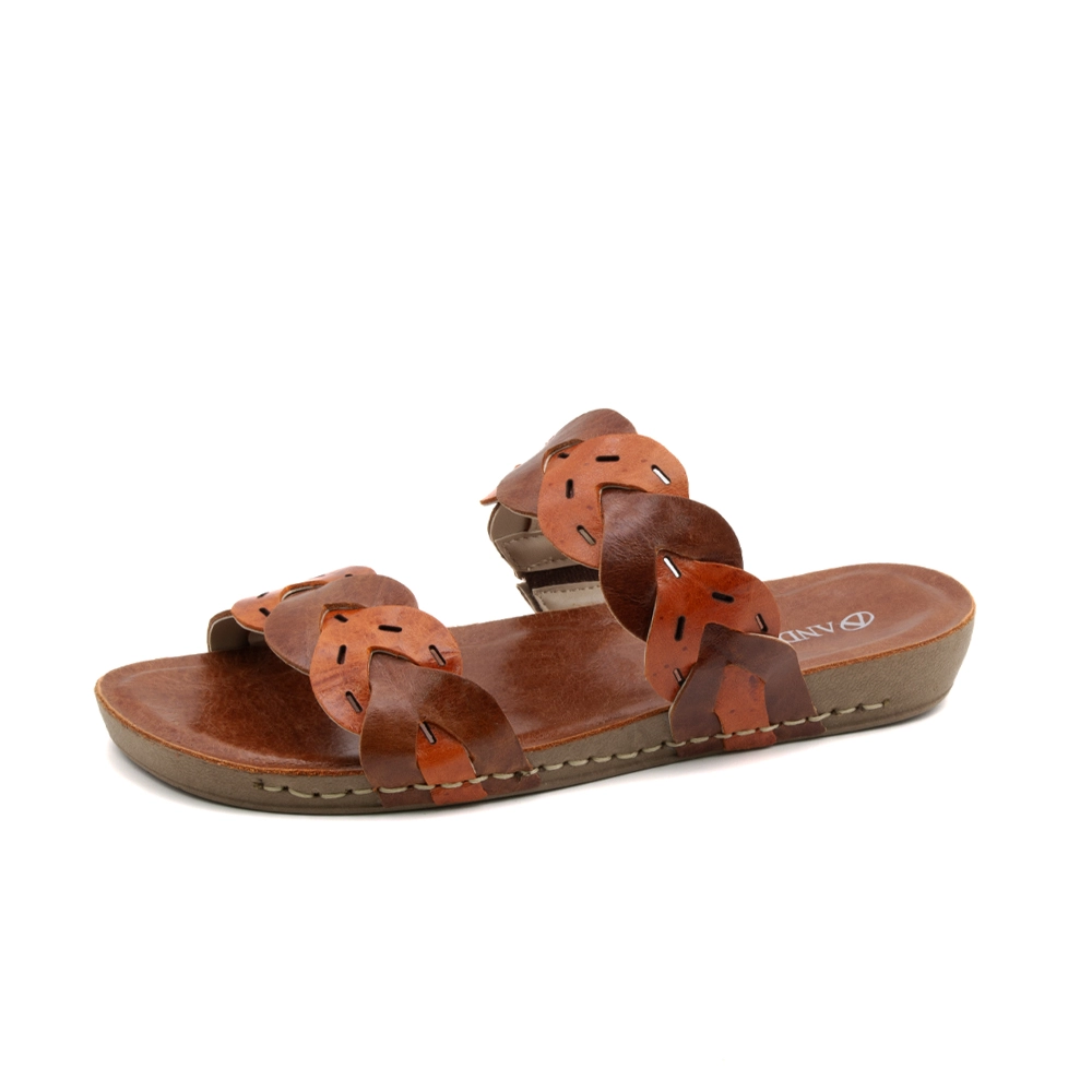 Sandália Flatform Goa em Couro Crush Rust - 14303CR