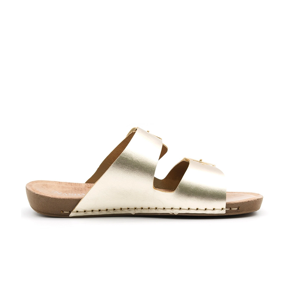 Sandália Flatform Goa em Couro Metalic Ouro - 14260MO Sandália Flatform Goa em Couro Metalic Ouro - 14260MO