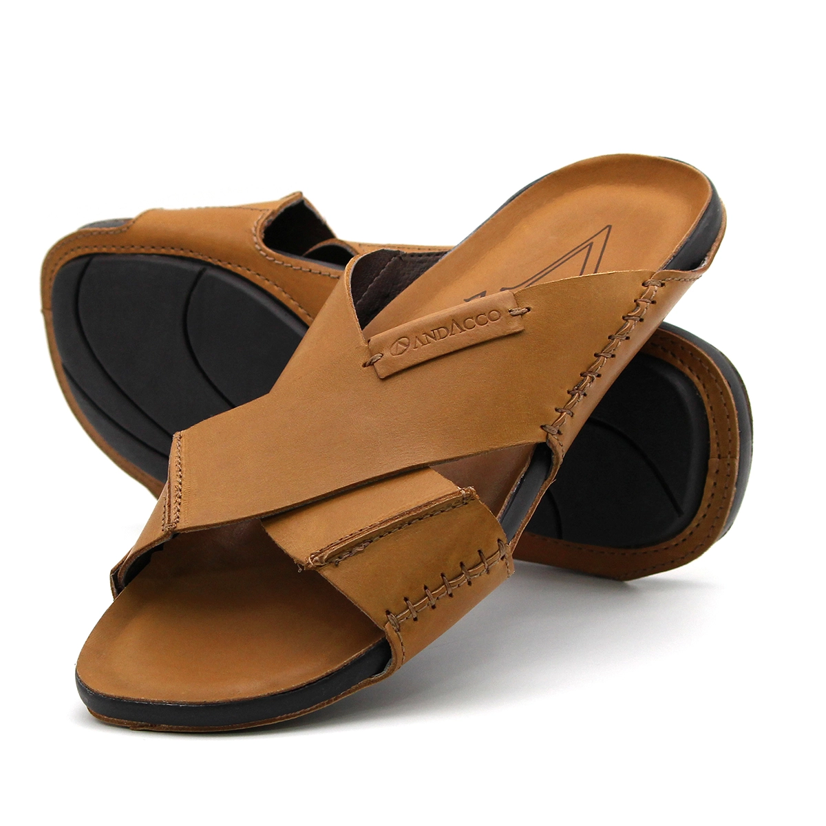 Sandália Masculina Asteca em Couro Bison Desert - 8841BD