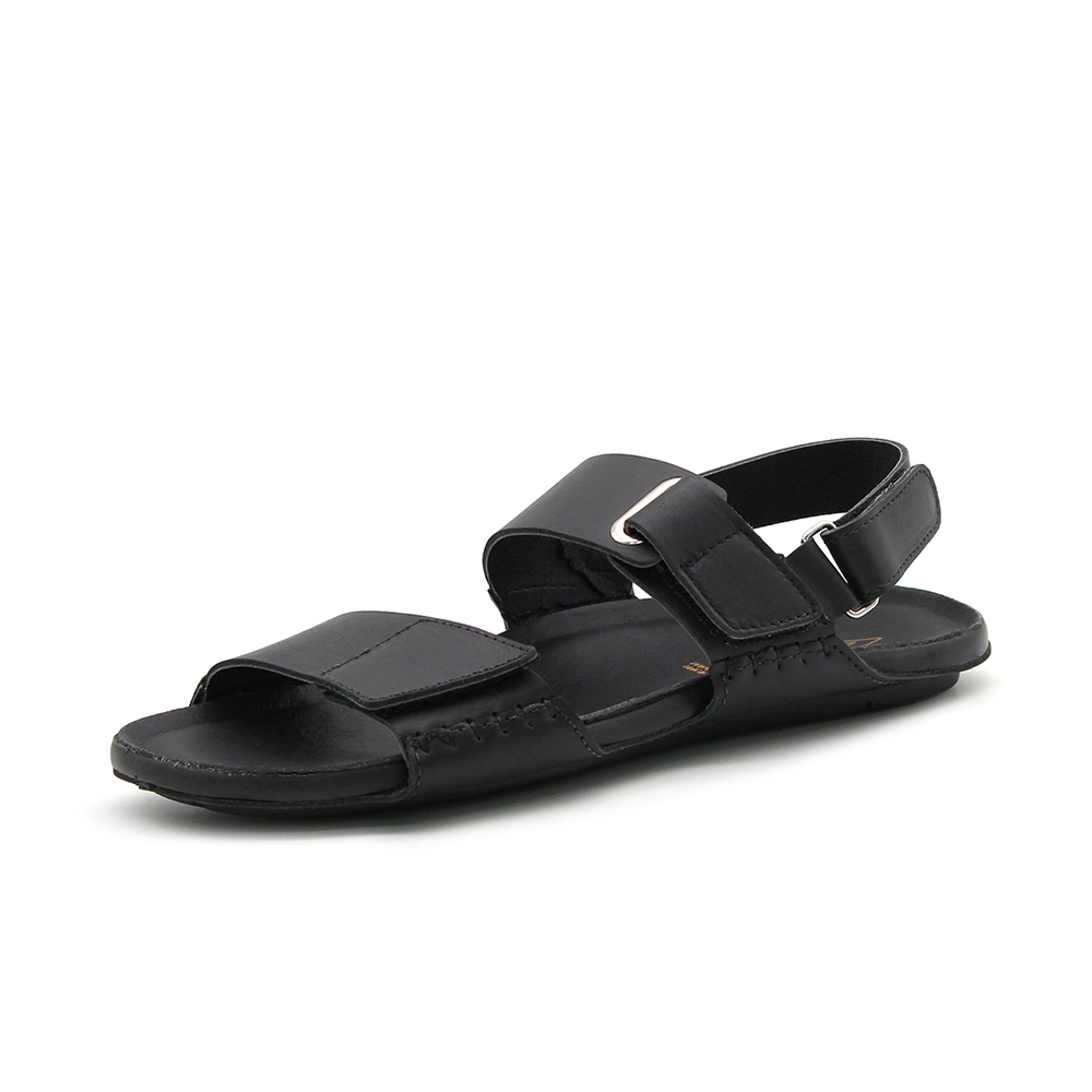 Sandália Masculina Asteca em Couro Bison Preto - 8842BP