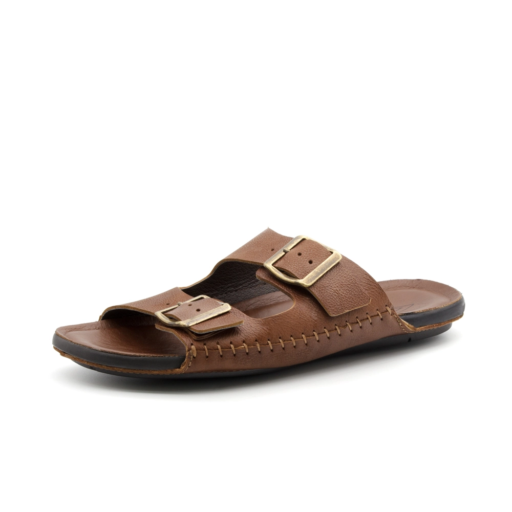 Sandália Masculina Asteca em Couro Senna Camel - 8840SCA
