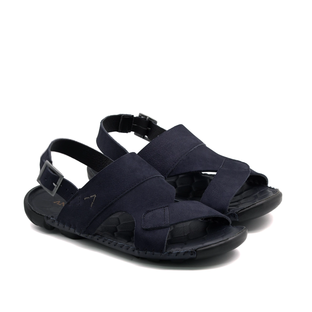 Sandália Masculina Mali em Couro Vertigo Marinho - 7323VM