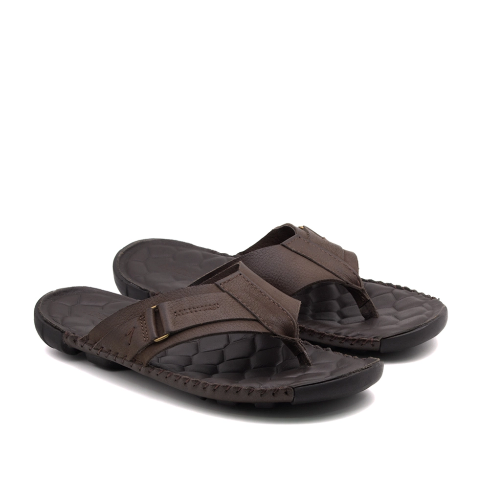 Sandália Masculina Mali em Couro Vertigo Tabaco - 7320VT