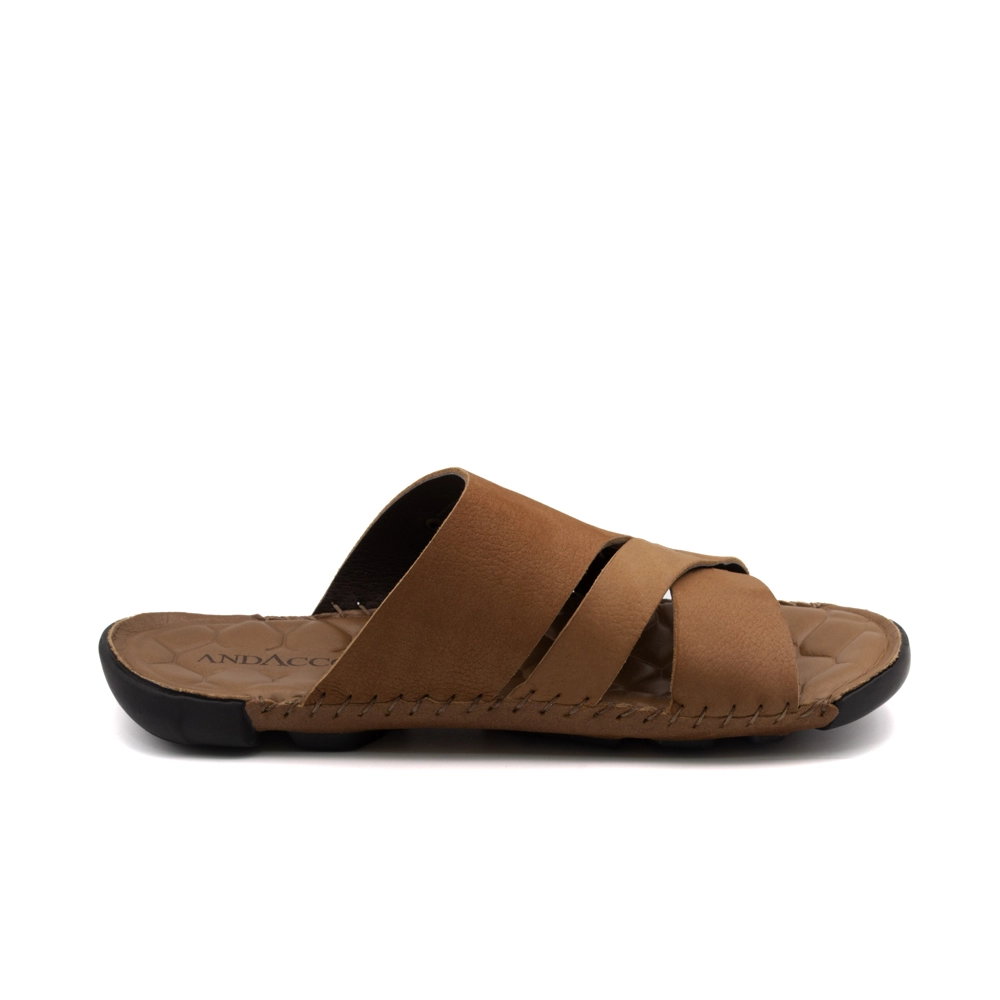 Sandália Masculina Mali em Couro Vertigo Tan - 7321VTA Sandália Masculina Mali em Couro Vertigo Tan - 7321VTA