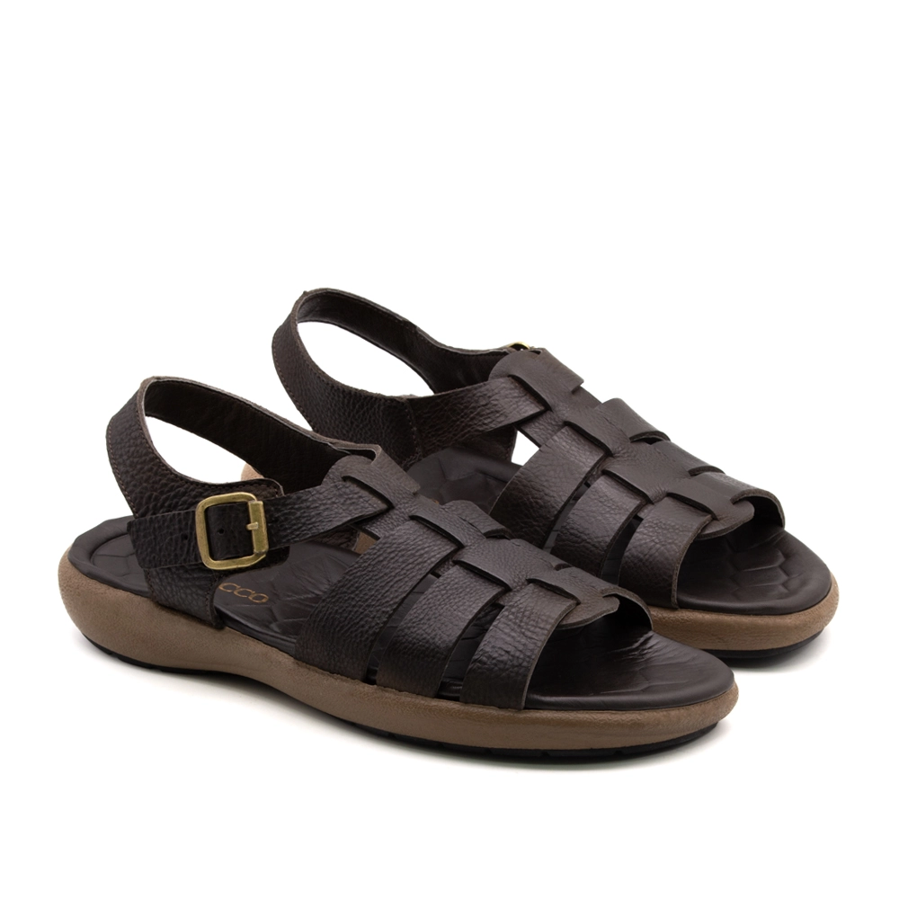 Sandália Masculina Massai em Couro Senna Coffee - 5304SC