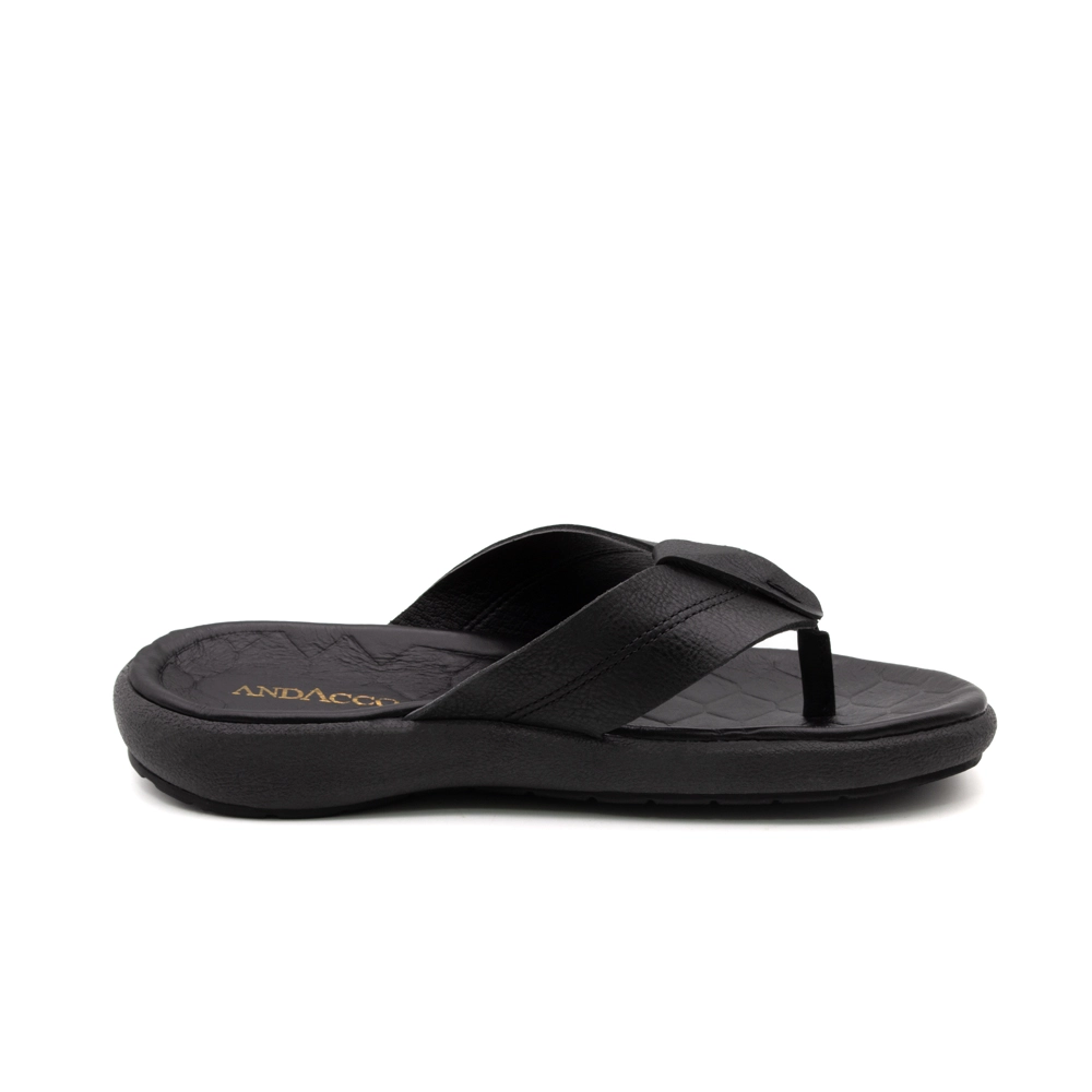 Sandália Masculina Massai em Couro Senna Preto - 5300SP Sandália Masculina Massai em Couro Senna Preto - 5300SP