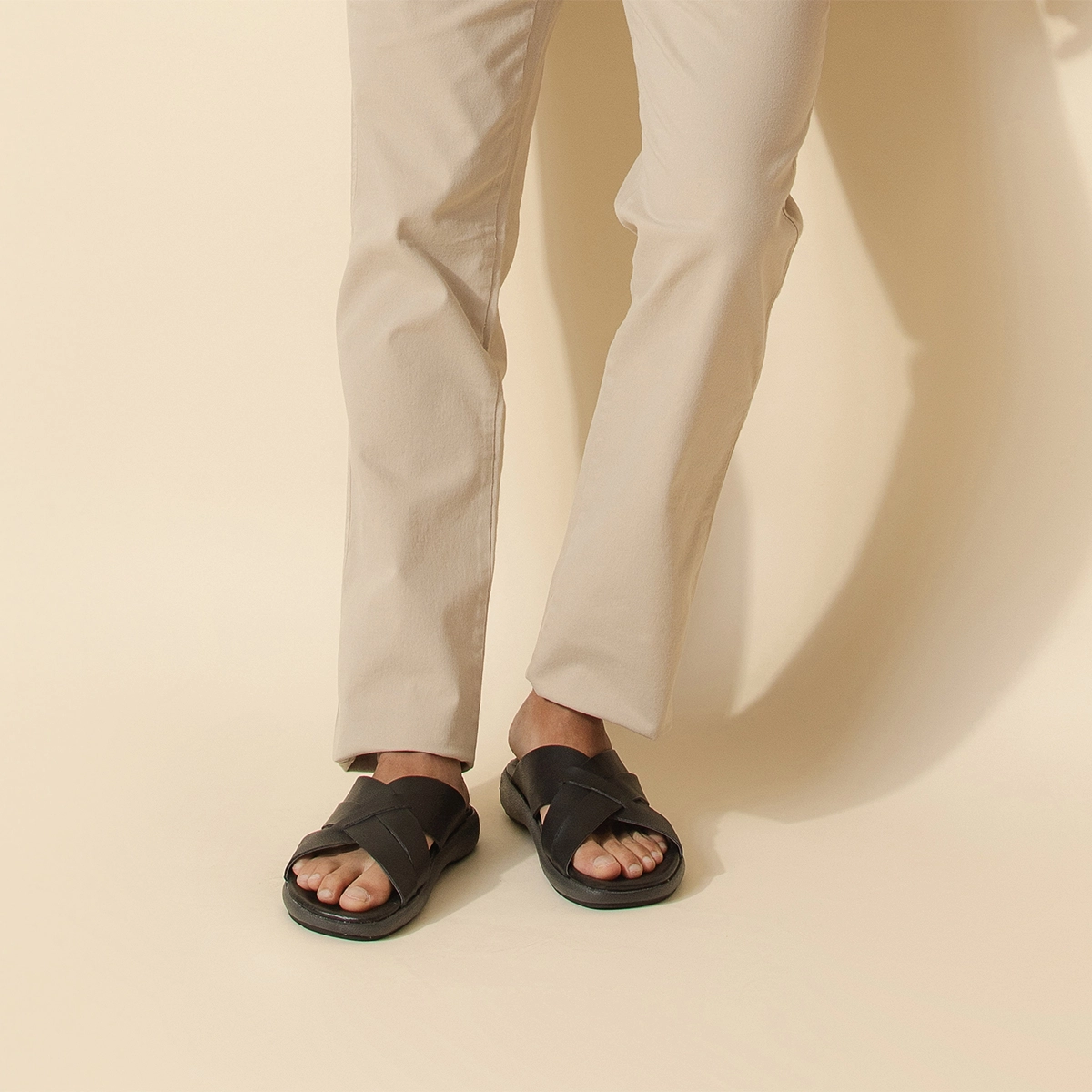 Sandália Masculina Massai em Couro Senna Preto - 5301SP Sandália Masculina Massai em Couro Senna Preto - 5301SP