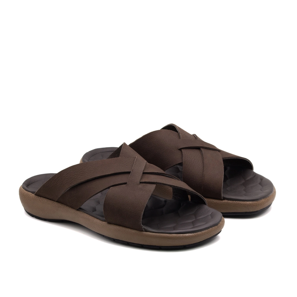 Sandália Masculina Massai em Couro Vertigo Tabaco - 5301VT