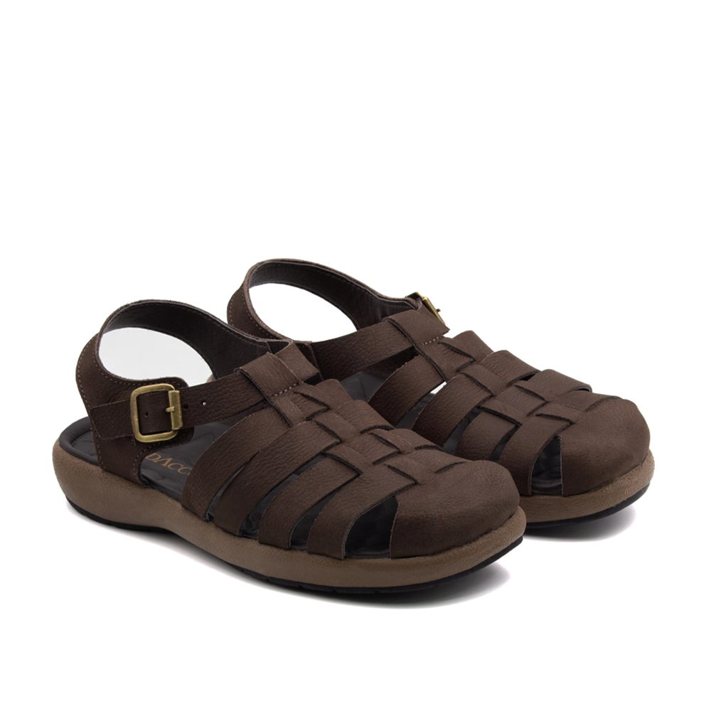Sandália Masculina Massai em Couro Vertigo Tabaco - 5306VT