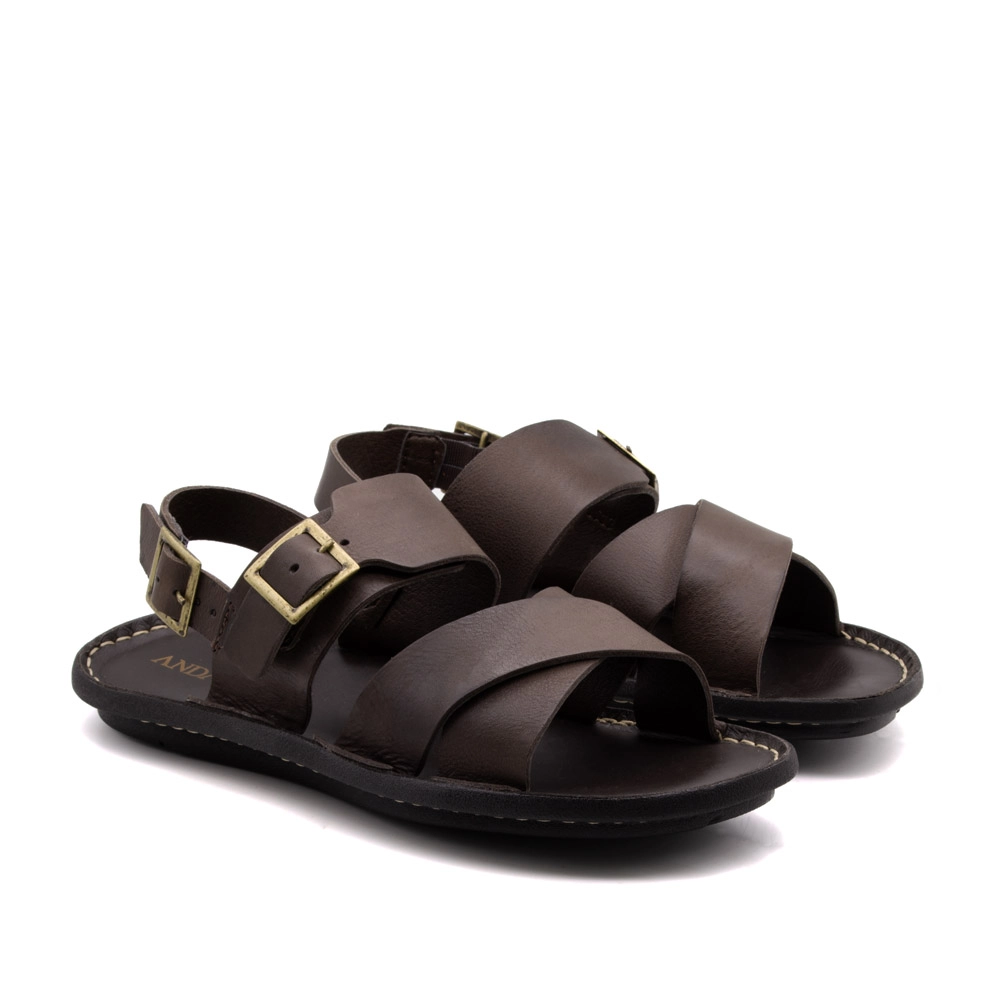 Sandália Masculina Soul em Couro Senna Coffee - 8856SC