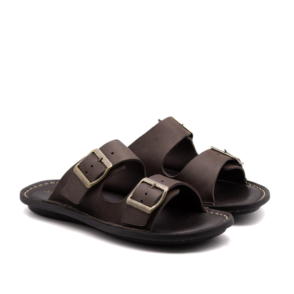 Sandália Masculina Soul em Couro Senna Coffee - 8859SC