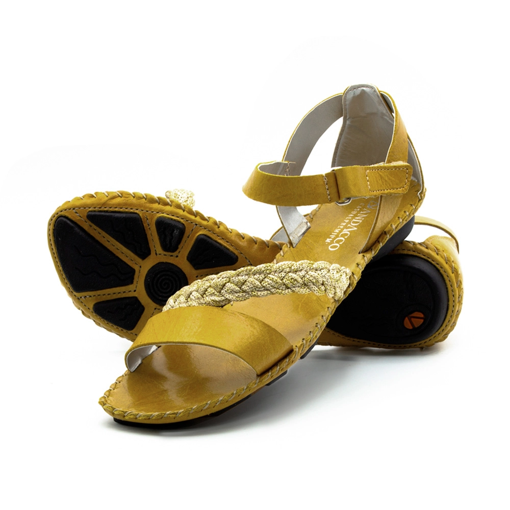 Sandália Rasteira Jade em Couro Crush Melone - 12366CM