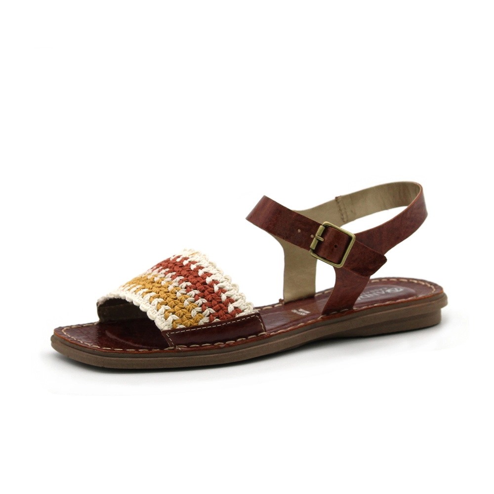 Sandália Rasteira Valira em Couro Crush Rust - 15130CR Sandália Rasteira Valira em Couro Crush Rust - 15130CR