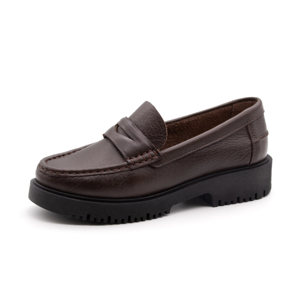 Sapato Feminino Santorini em Couro Alfa Café - 4051AC