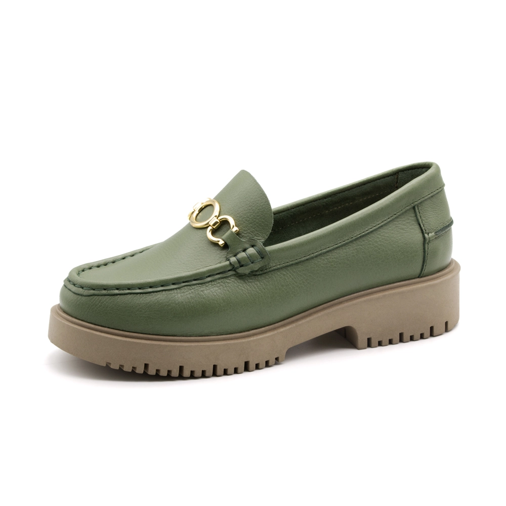 Sapato Feminino Santorini em Couro Alfa Militar - 4054AM