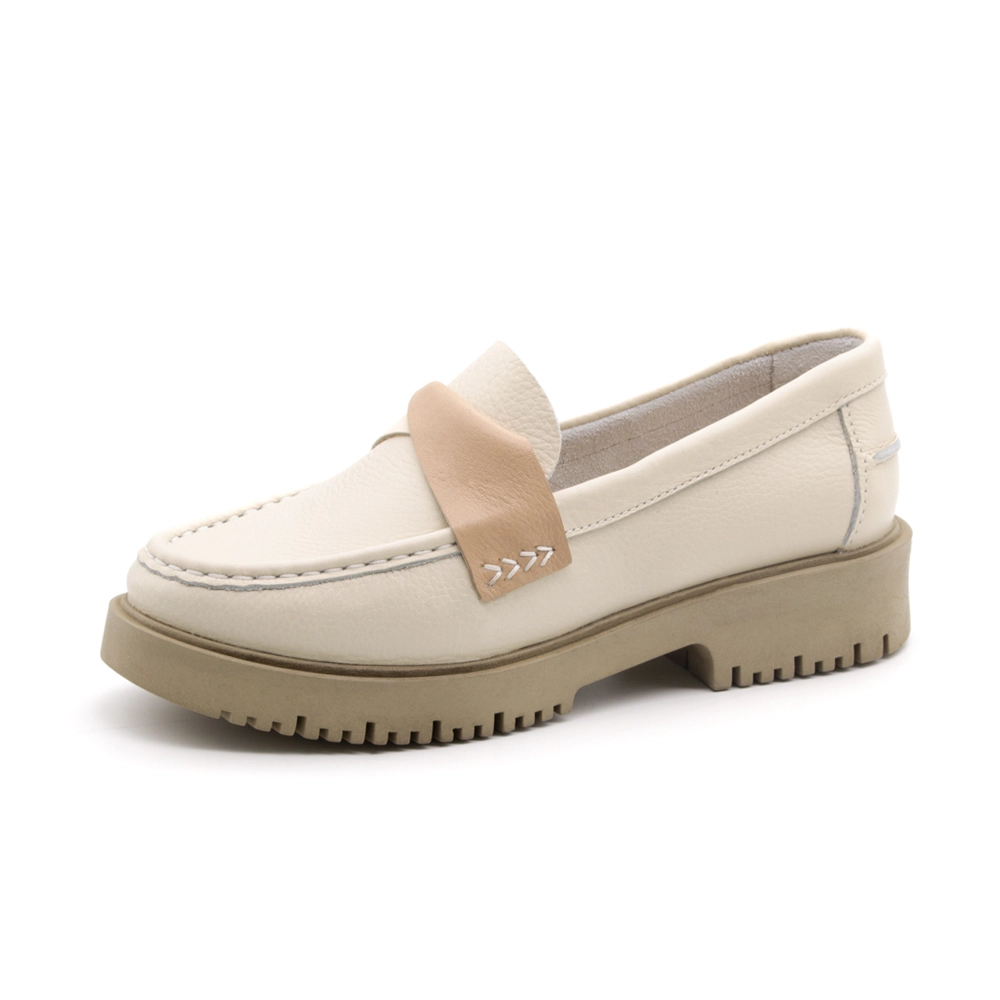 Sapato Feminino Santorini em Couro Alfa Off White - 4053AO