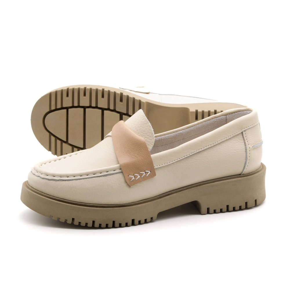 Sapato Feminino Santorini em Couro Alfa Off White - 4053AO