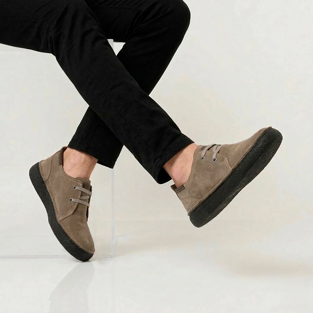 Sapato Masculino Drakkar em Couro Camurça Cinza - 5520CC