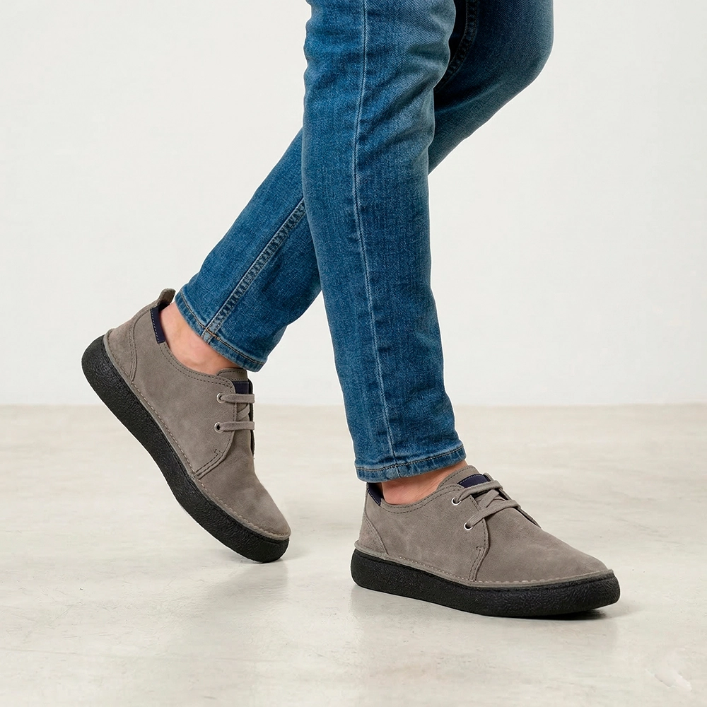 Sapato Masculino Drakkar em Couro Camurça Cinza - 5520CCI Sapato Masculino Drakkar em Couro Camurça Cinza - 5520CCI