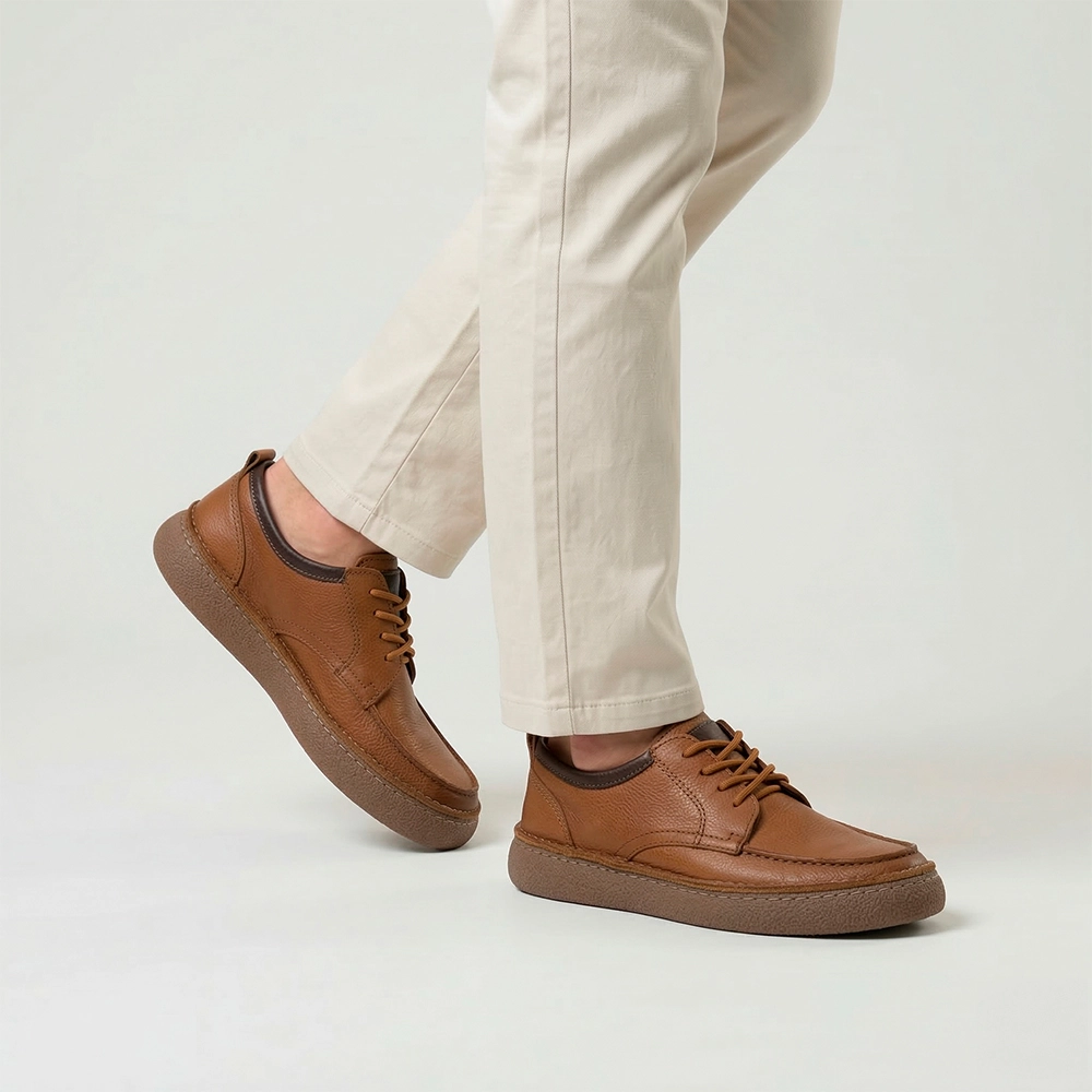 Sapato Masculino Drakkar em Couro Senna Tan - 5521ST