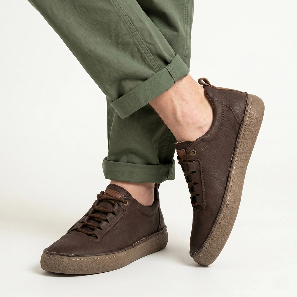 Sapato Masculino Drakkar em Couro Vertigo Tabaco - 5522VT