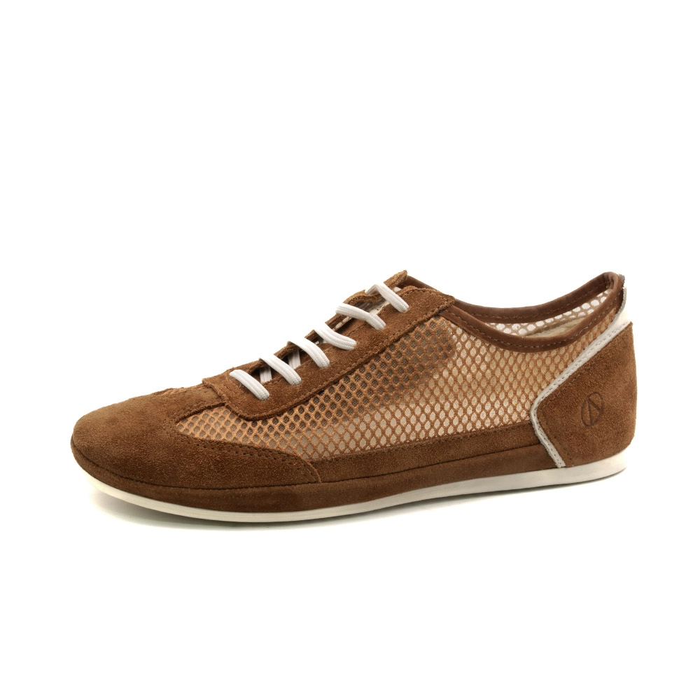 Tênis Feminino Easy em Couro Camurça Marrom - 6633CK