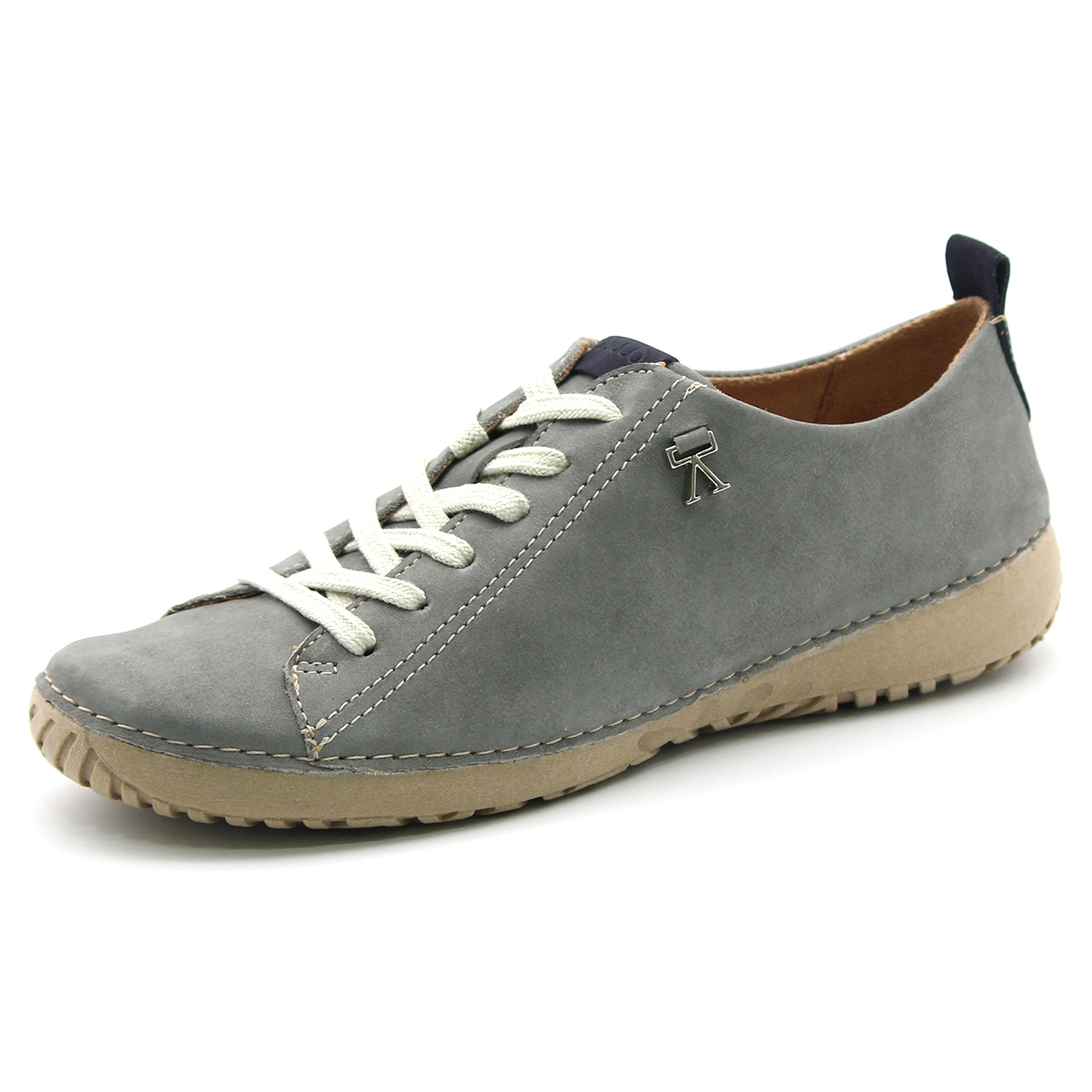 Tênis Feminino Lis em Couro Nobuck Saturno Denim - 6725ns