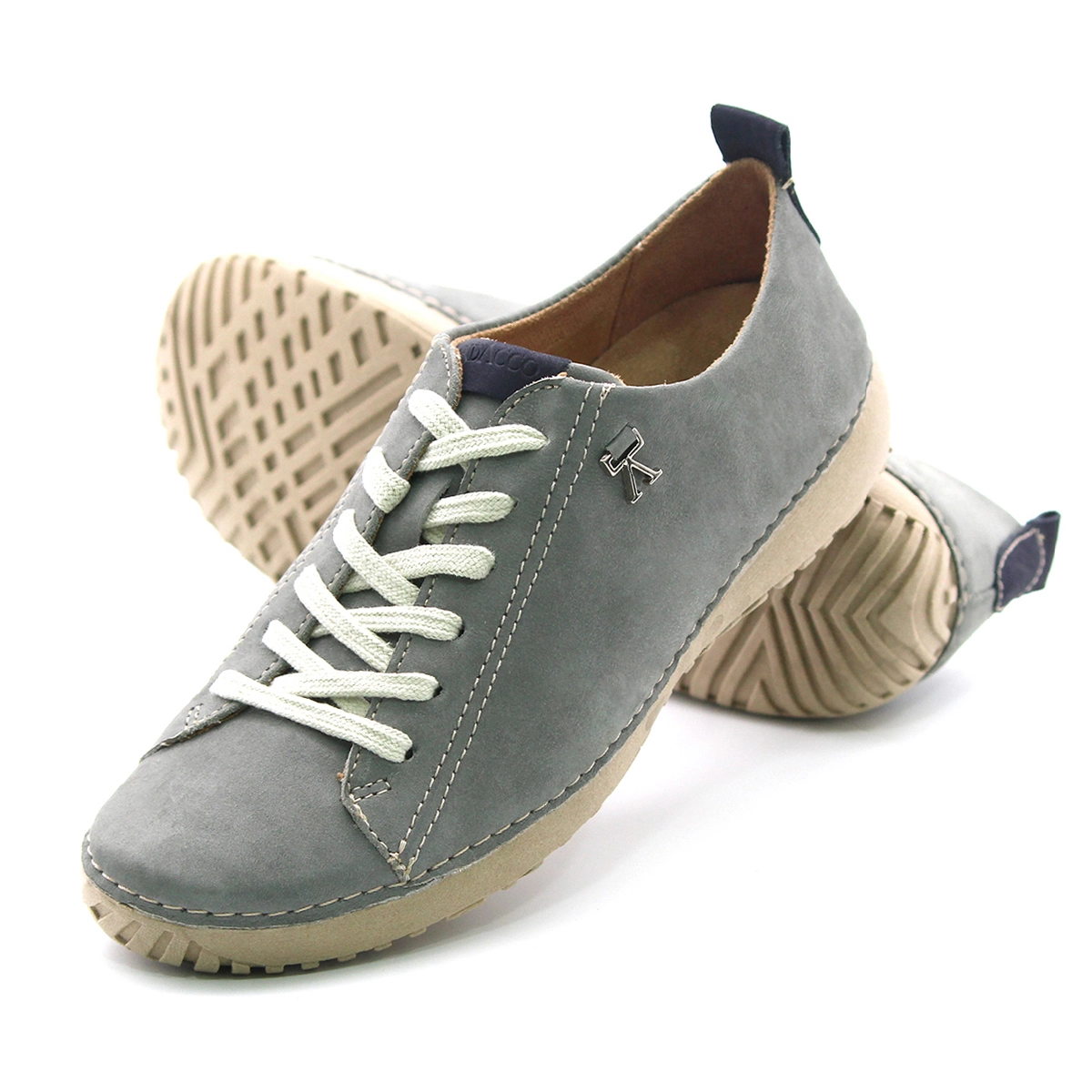 Tênis Feminino Lis em Couro Nobuck Saturno Denim - 6725ns